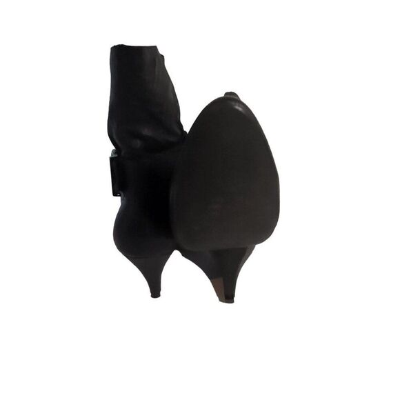 Steve Madden P Ava Ankle Boots Women Sz 8.5 Black Leather Mid Winter Workwear - Picture 4 of 7